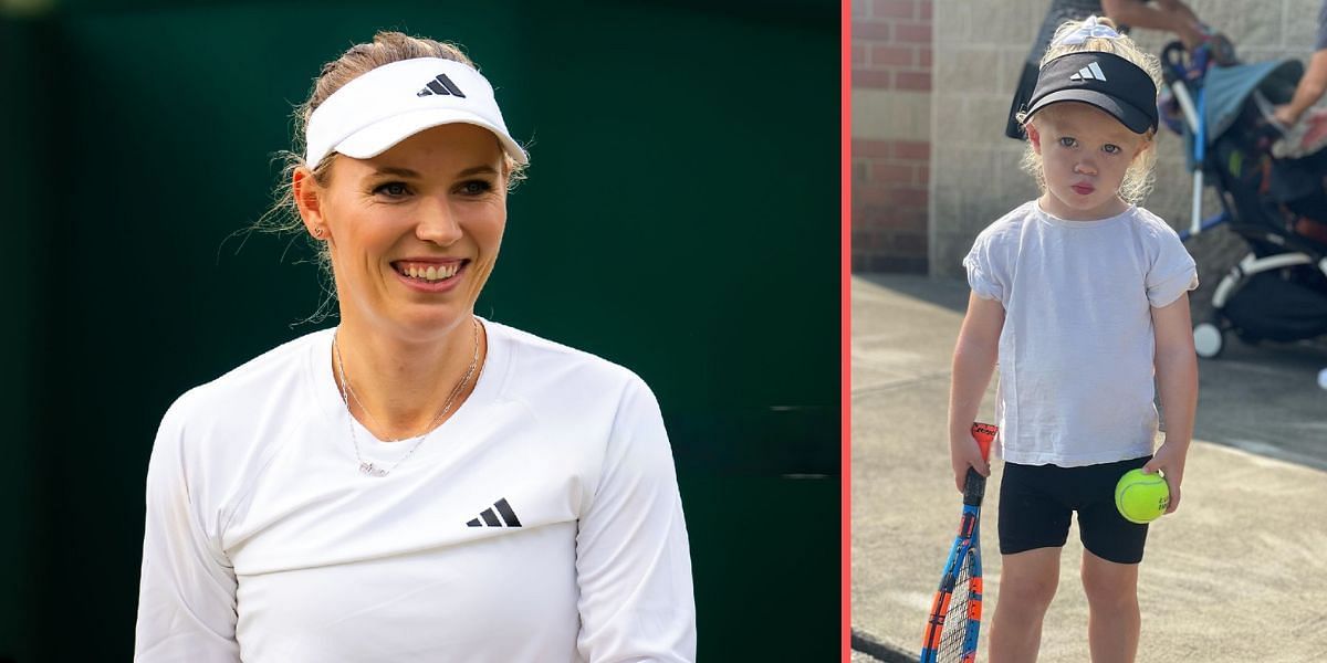 Caroline Wozniacki&rsquo;s 2-year-old daughter shows her skills in tennis and basketball