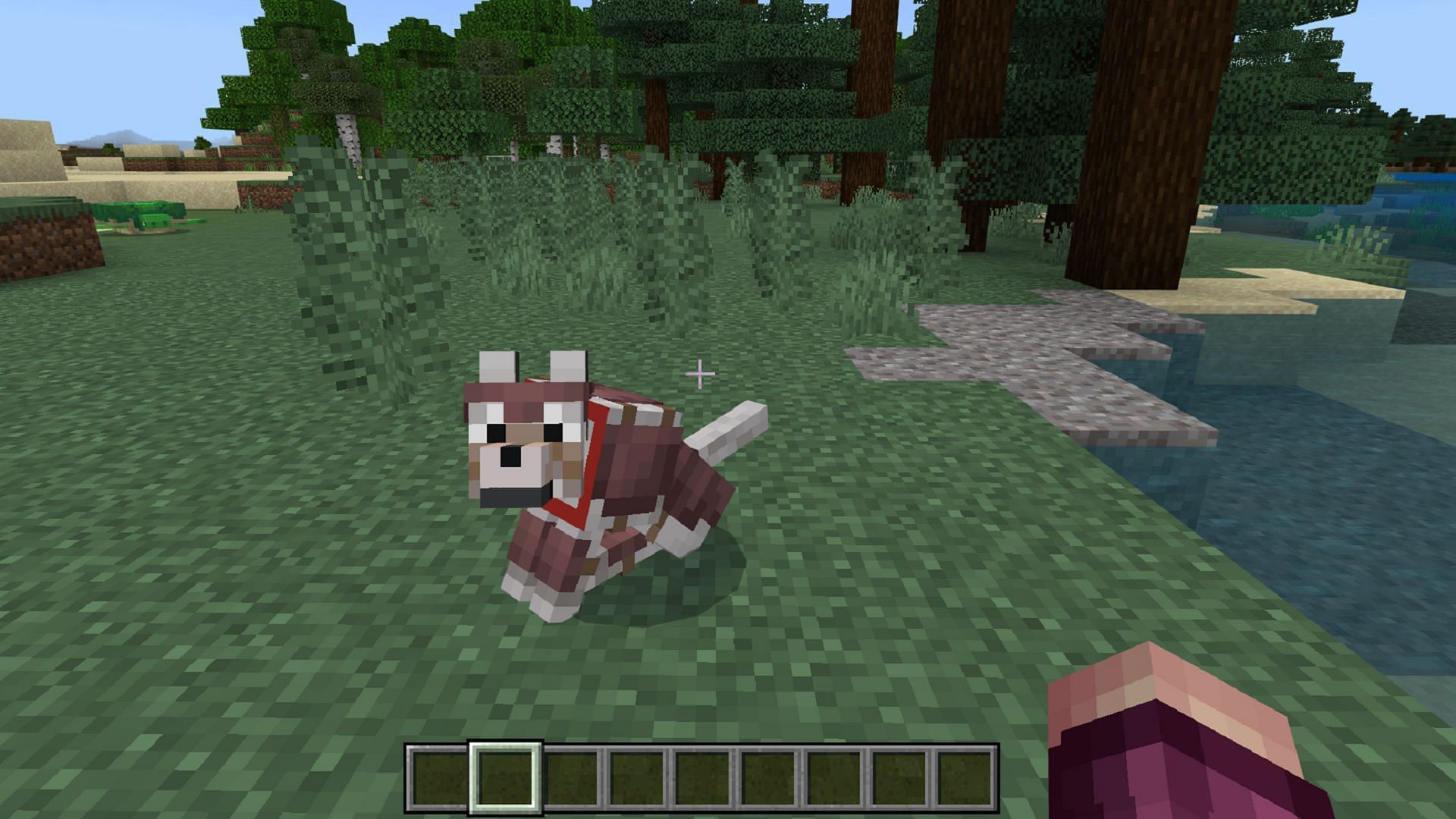 Wolf armor has been made available in Minecraft Bedrock