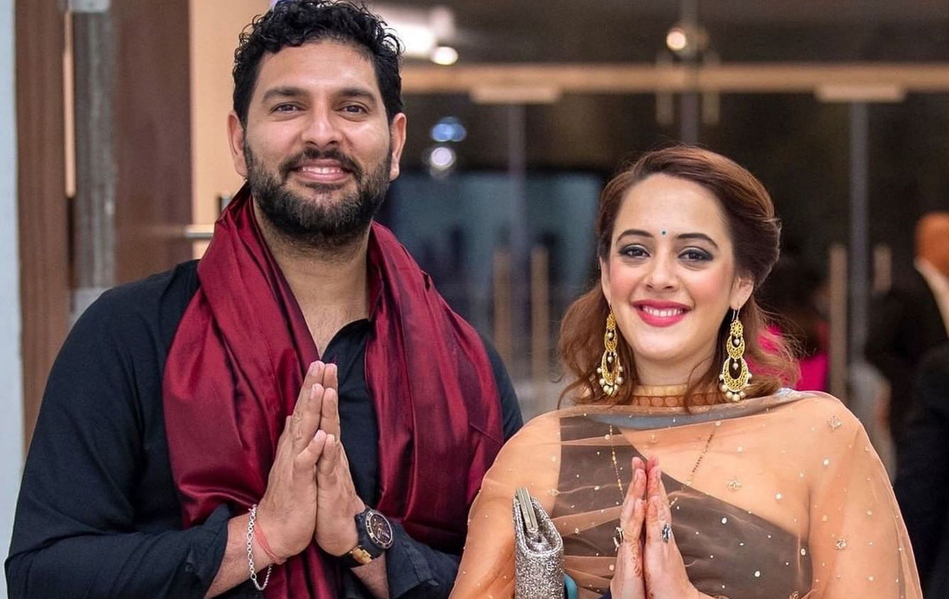 Yuvraj Singh (L) with his wife Hazel Keech. (Pic: Instagram)
