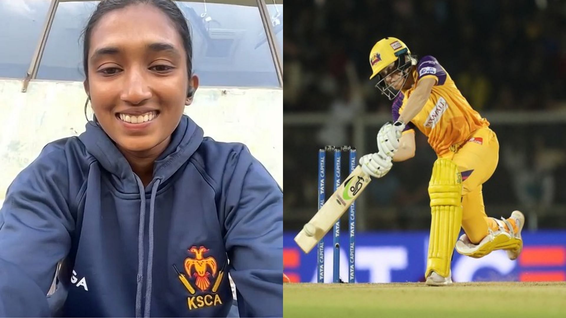 Vrinda Dinesh (L) opened up on the possibility of opening with Alyssa Healy in WPL 2024