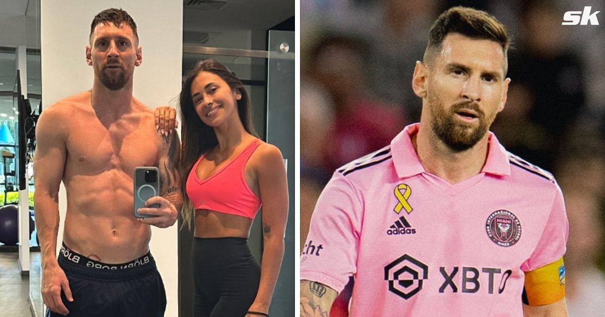 Lionel Messi has been working out with Antonela Roccuzzo.