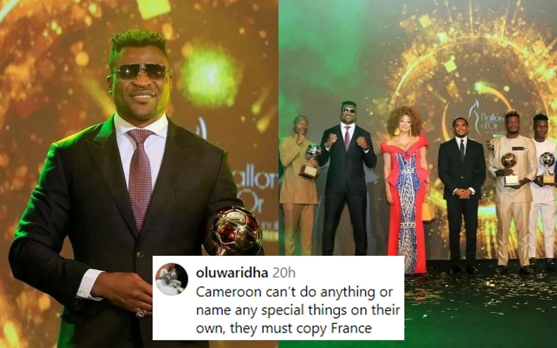 Francis Ngannou at the Cameroon Ballon d