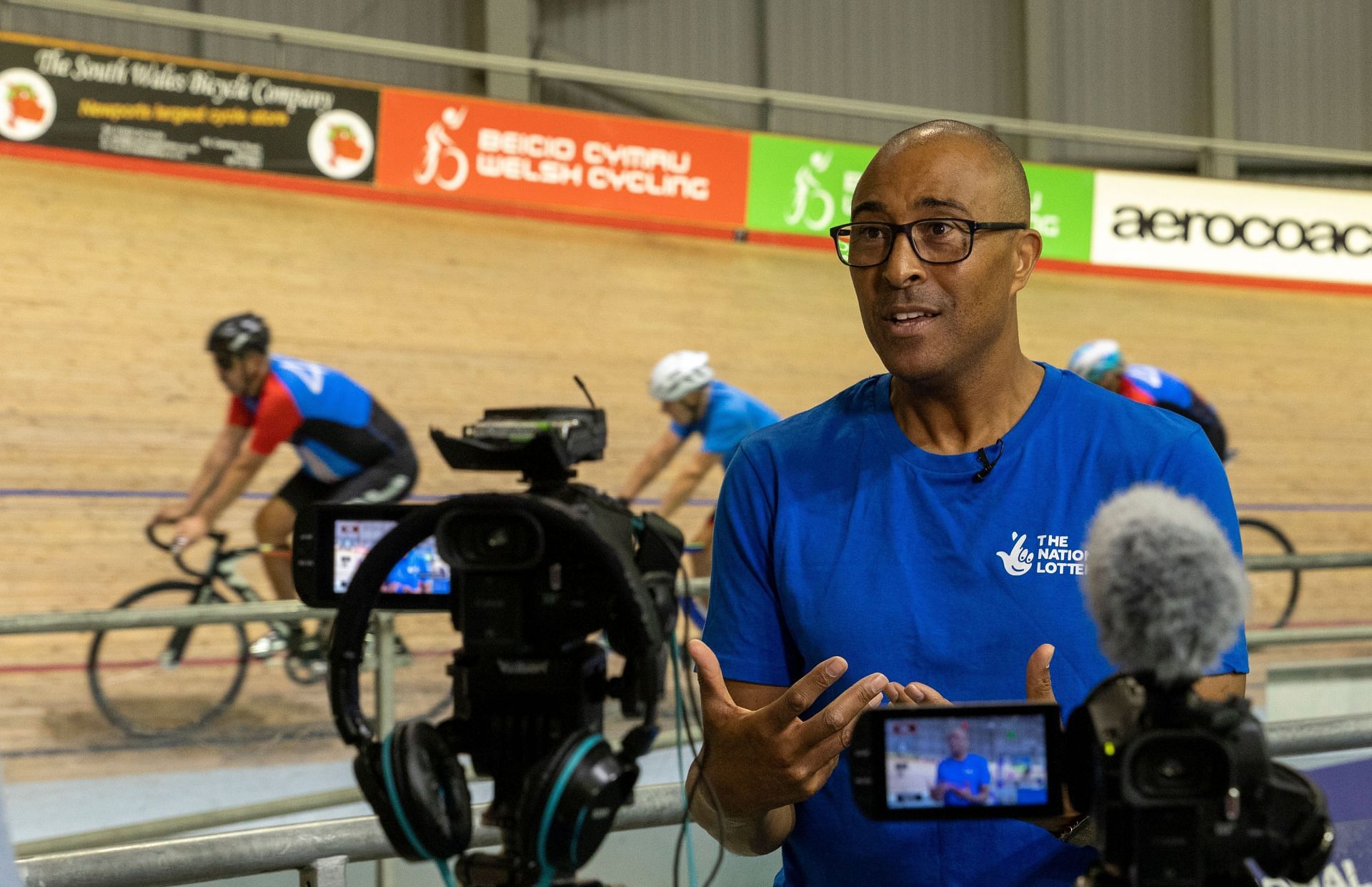 Colin Jackson at the Commonwealth Games