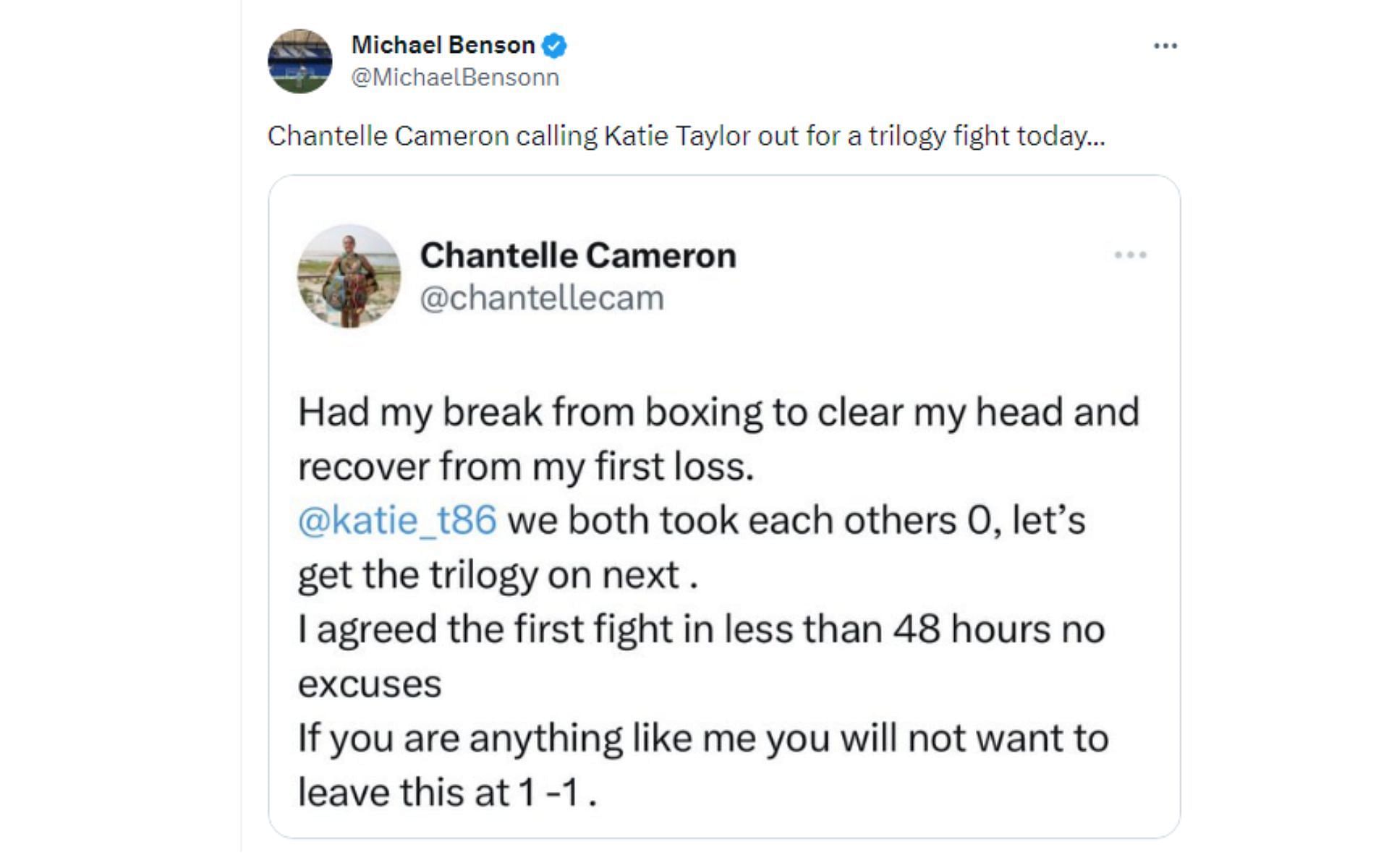 Cameron&#039;s call for a trilogy fight