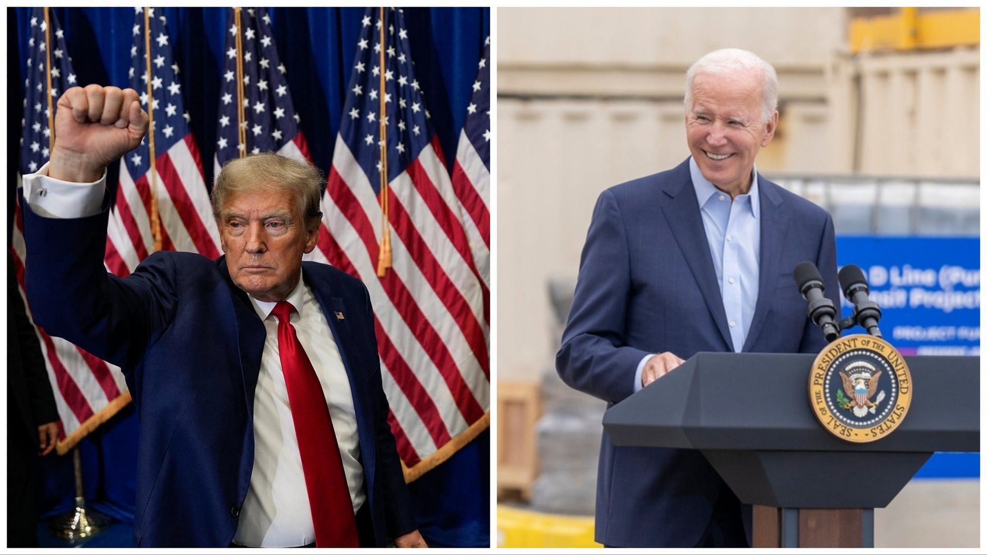 Biden claims Trump is the reason for his re-election campaign (Image via Instagram/@potus, @realdonaldtrump)