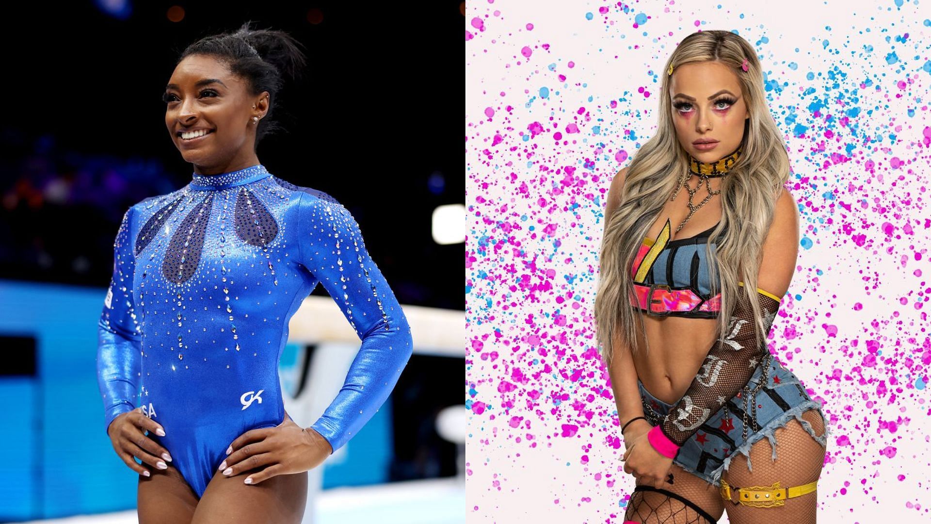 Simone Biles and Liv Morgan (Image via Sportskeeda)