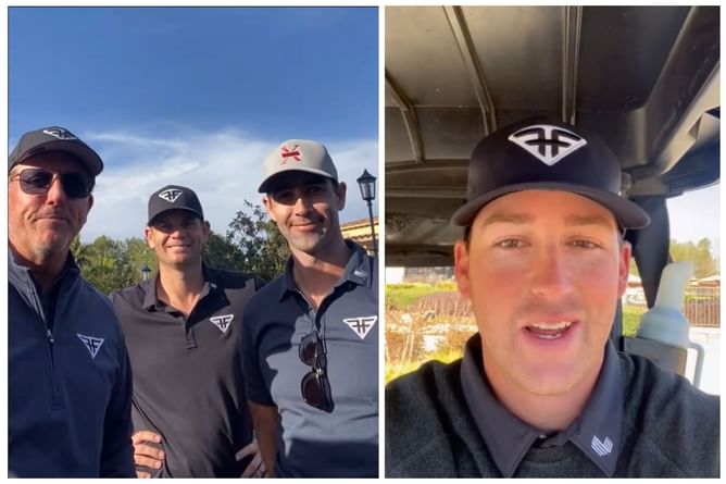 “Good lord that’s just awkward” – Fans react to Phil Mickelson's LIV Golf team HyFlyers GC welcoming its newest member Andy Ogletree