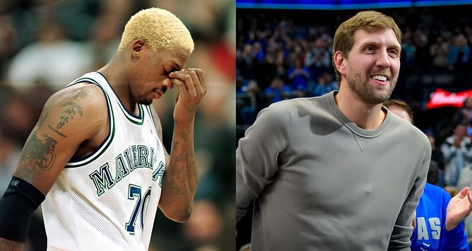 Dirk Nowitzki recalls Dennis Rodman's wild routine before games during brief stint with Mavericks: "Goes to take a shower"