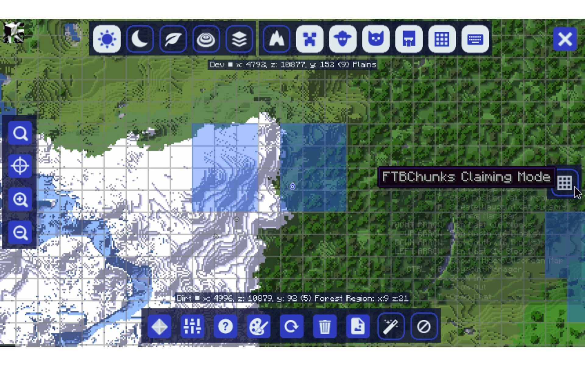JourneyMap помогает игрокам составить карту своего мира (Изображение взято с сайта CurseForge)
