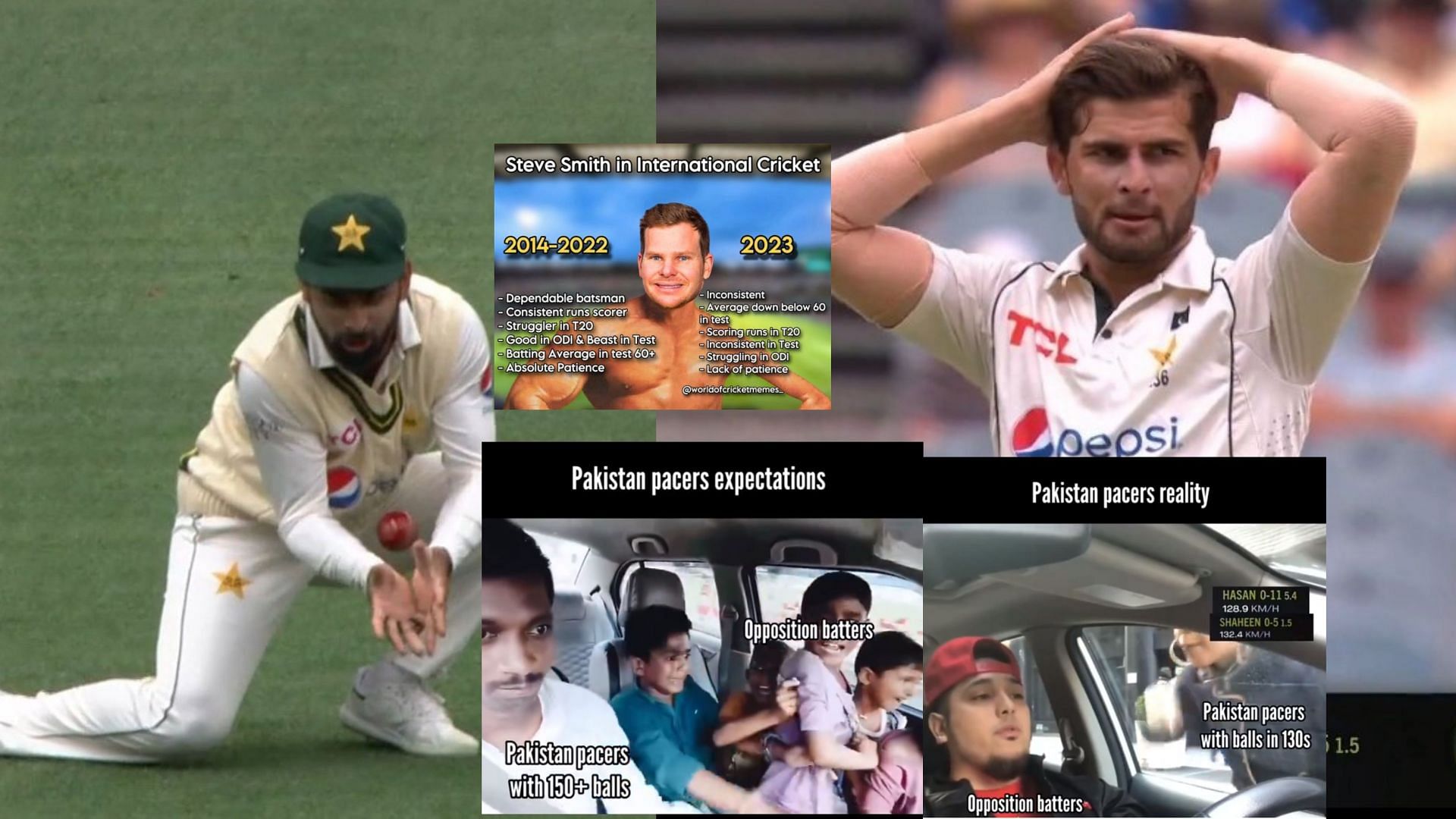 Fans react after day 1 of the second Test.