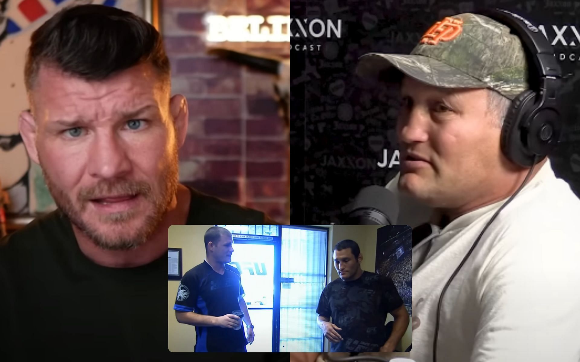 Dan Henderson [Right] reveals that he purposely angered Michael Bisping [Left] on The Ultimate Fighter [Image courtesy: UFC, Michael Bisping, and Jaxxon Podcast - YouTube]