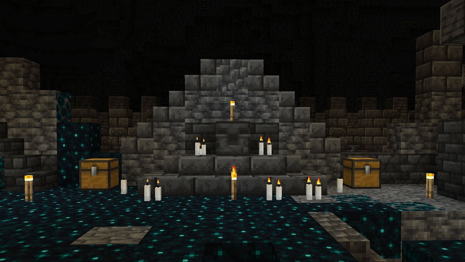 Les coffres à butin semblent impliquer que les joueurs sont aidés par un bienfaiteur inconnu (Image via Mojang)