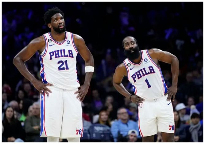 Joel Embiid slyly throws shade at James Harden while hinting at team chemistry issues: "Ball sticking and playing ISO basketball"