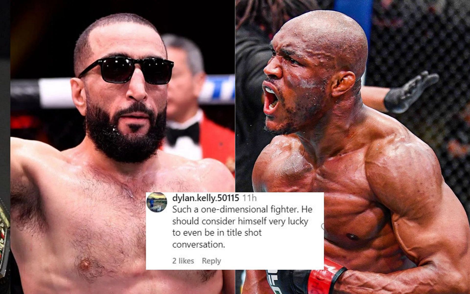 Fans slam Belal Muhammad (left) for his criticism on Kamaru Usman