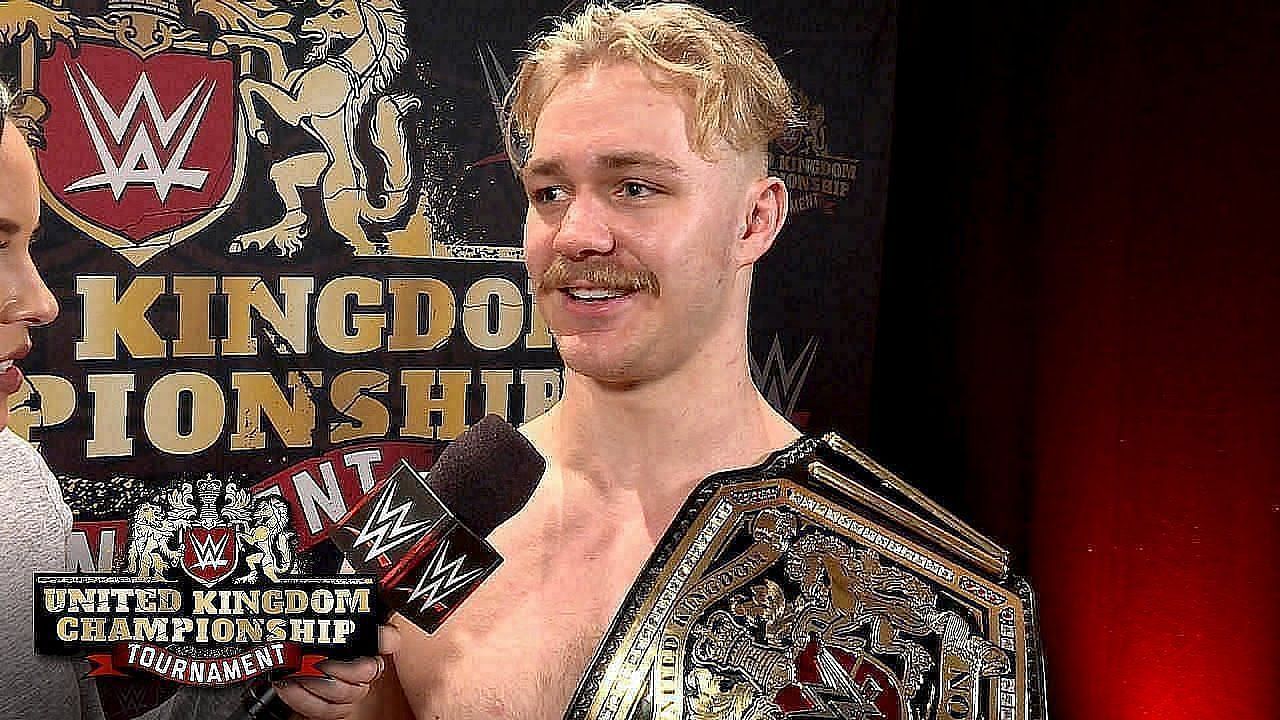 Tyler Bate reacts to being crowned history&#039;s first WWE United Kingdom  Champion: Jan. 15, 2017 - YouTube