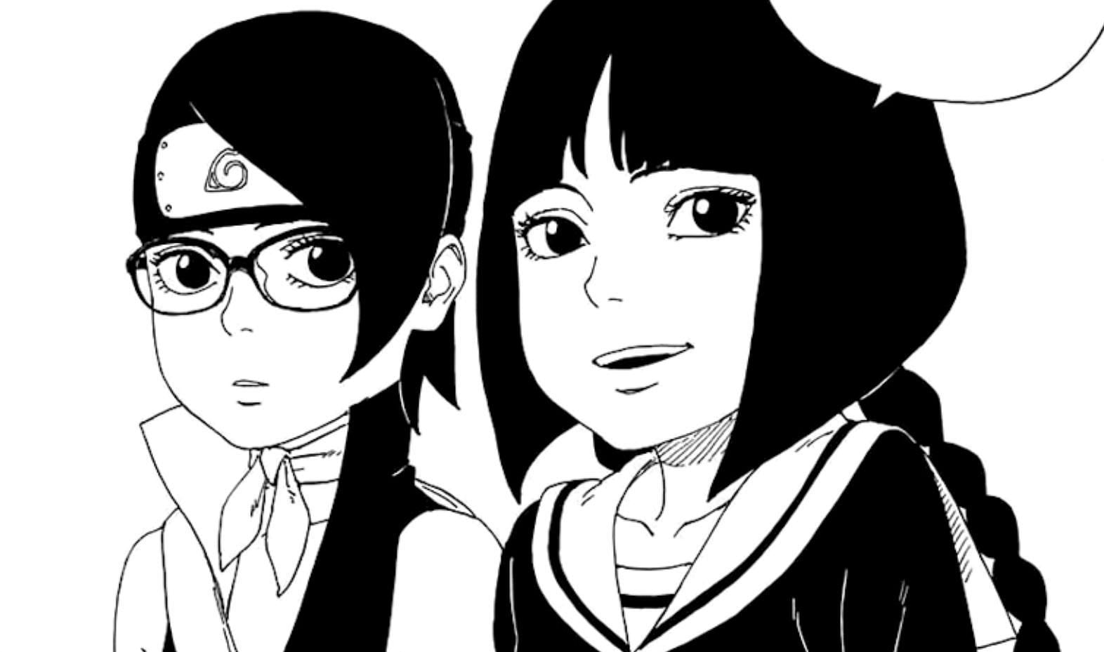 Sarada and Sumire as seen in the Boruto manga (Image via Shueisha)
