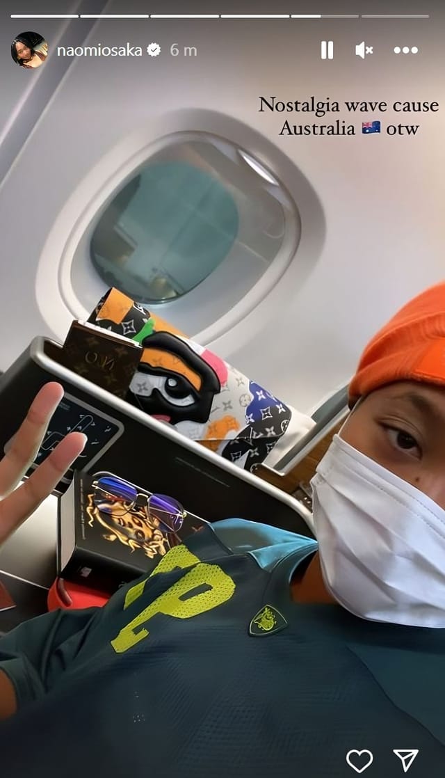 "Nostalgia wave" - Naomi Osaka jets off to Australia for her 2024
