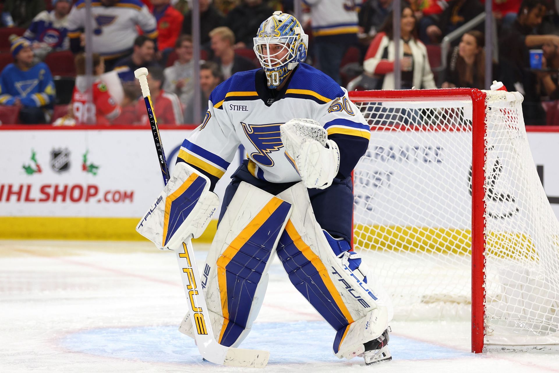 Jordan Binnington of the NHL&#039;s St Louis Blues