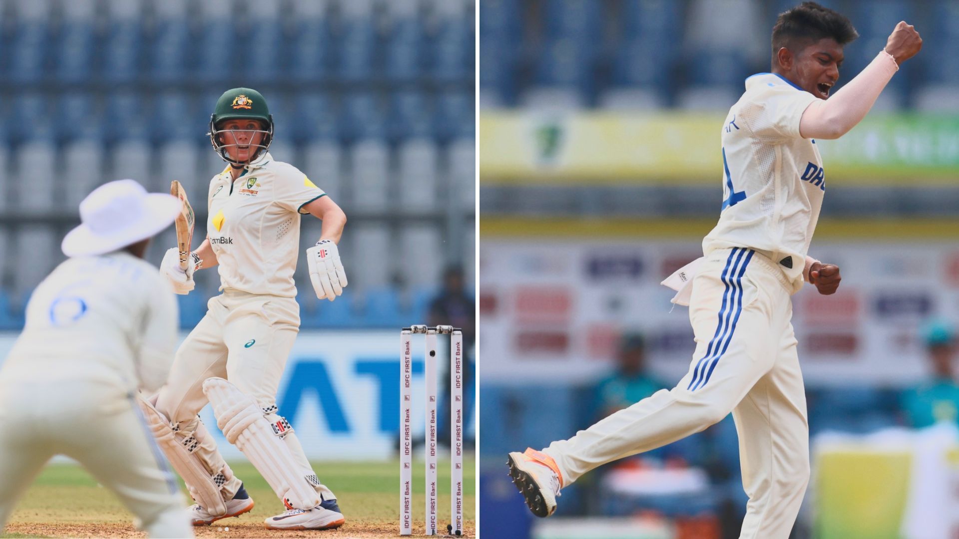 Beth Mooney was surprised by the short delivery and Pooja Vastrakar was brilliant once again (P.C.:BCCI)