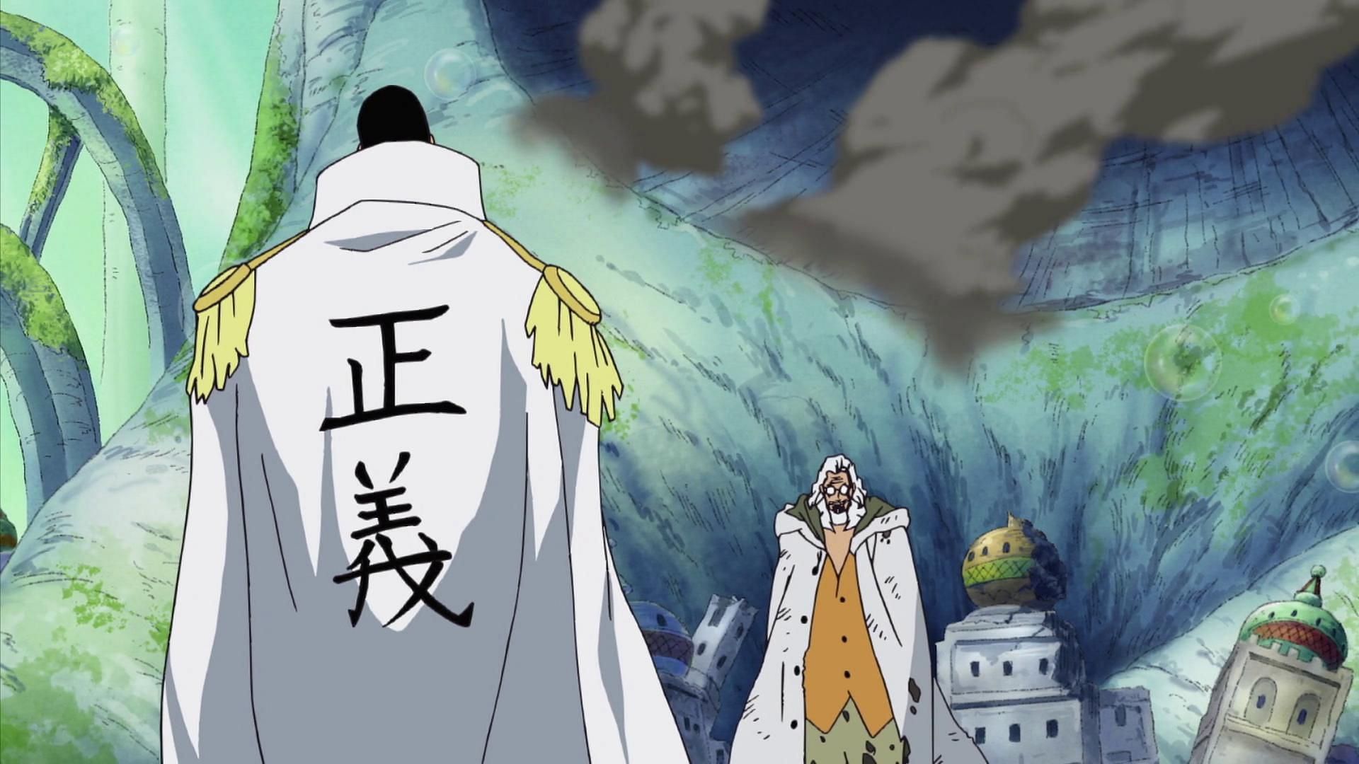 A 76-year-old Rayleigh matched Kizaru (Image via Toei Animation, One Piece)