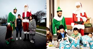 Santa stands tall: 7'4" Victor Wembanyama spreads holiday magic with a 6'7" elf