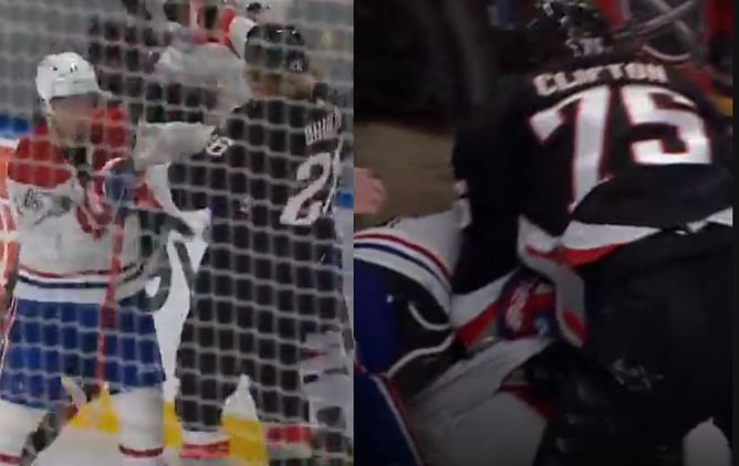 VIDEO: Juraj Slafkovsky and Connor Clifton trade blows in spirited fight