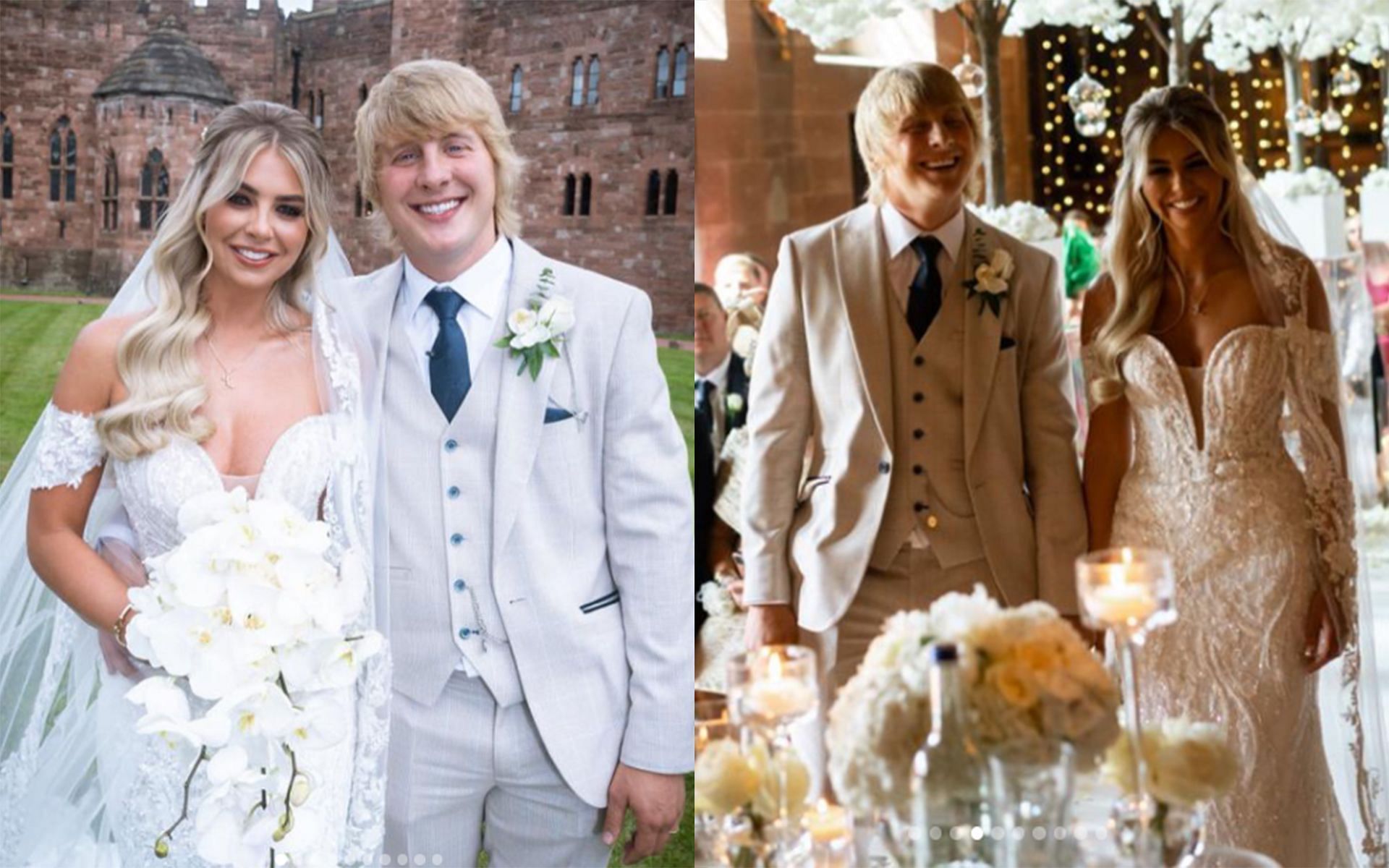 Paddy Pimblett and Laura Gregory during their wedding ceremony (Images Courtesy: @theufcbaddy Instagram)