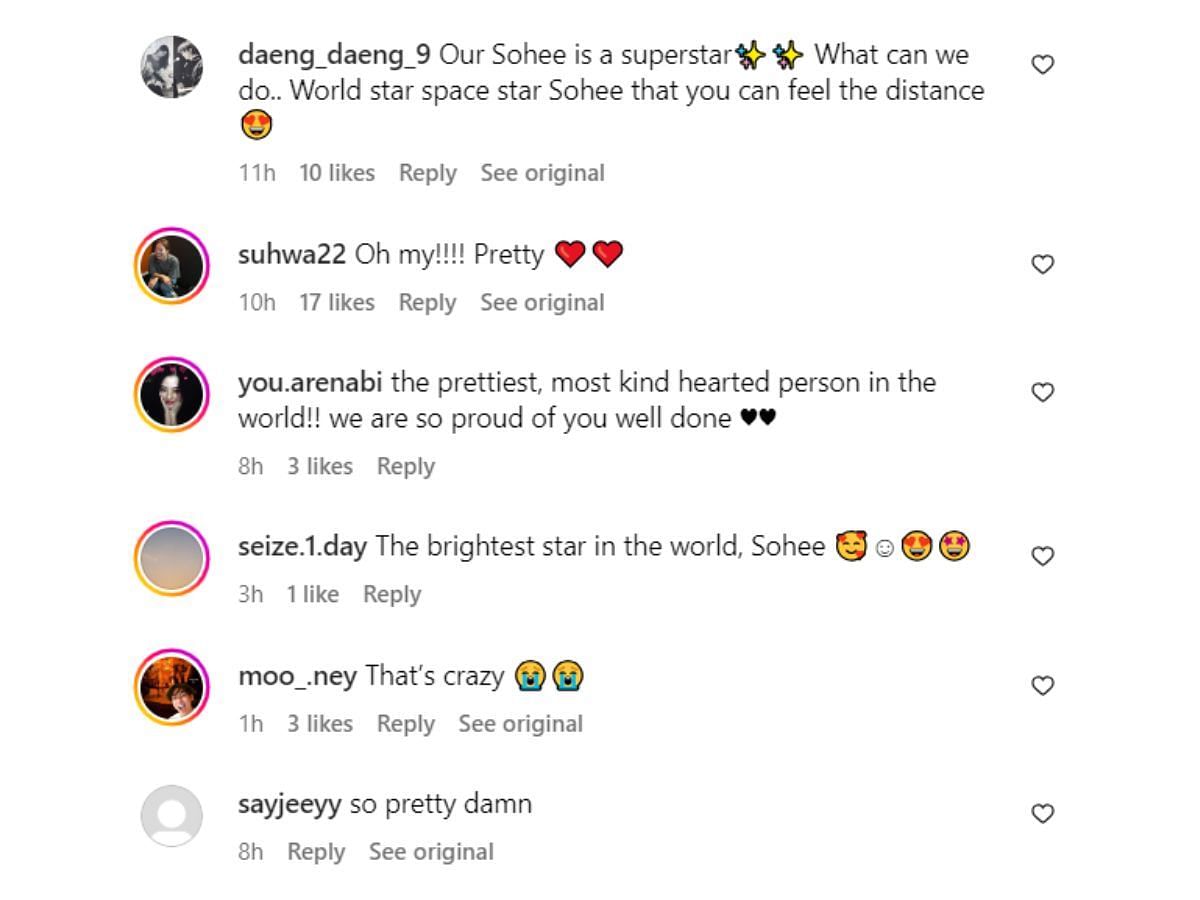 Fan comments (Image via Instagram/@xeesoxee)