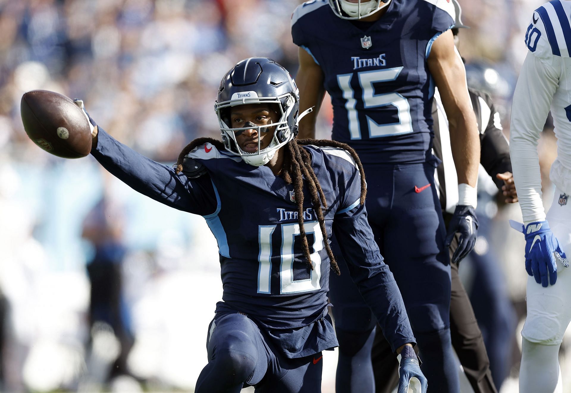 DeAndre Hopkins after a receotion vs the Indianapolis Colts