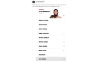 Tweet regarding updated UFC lightweight rankings