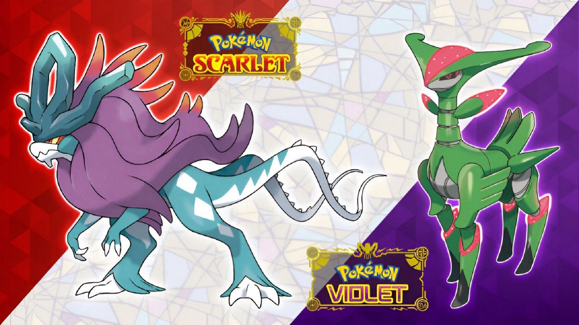 Walking Wake and Iron Leaves serve as mascots for the Pokemon TCG&rsquo;s Temporal Forces expansion (Image via The Pokemon Company)