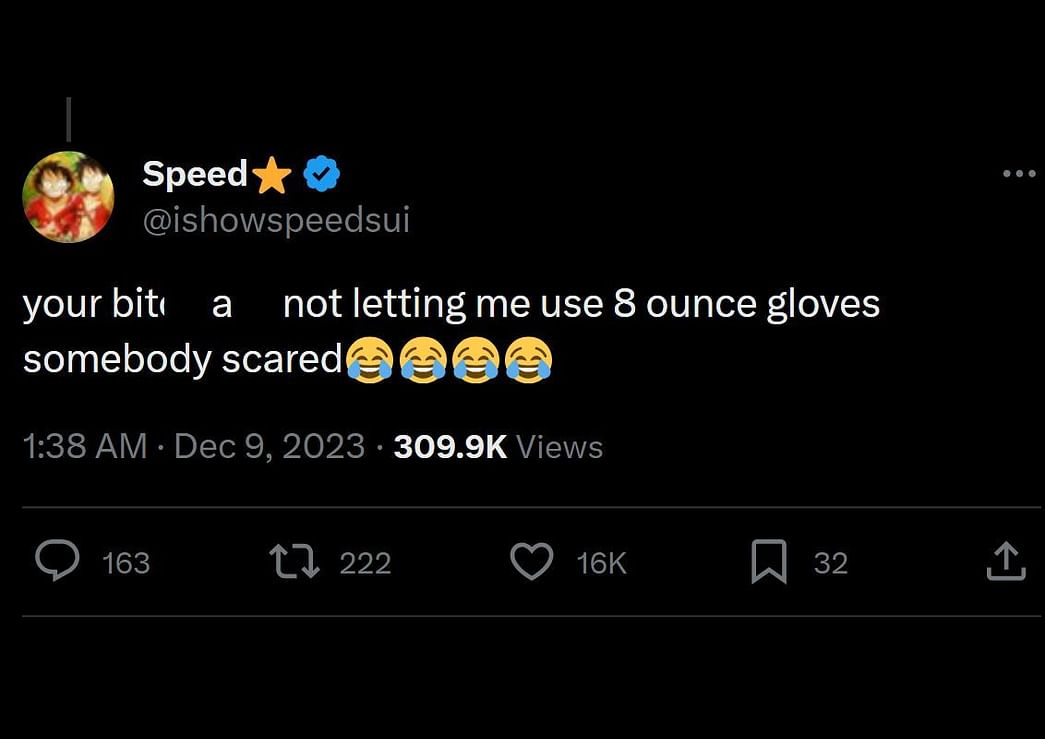 IShowSpeed ratios KSI while calling him scared on X over not allowing ...