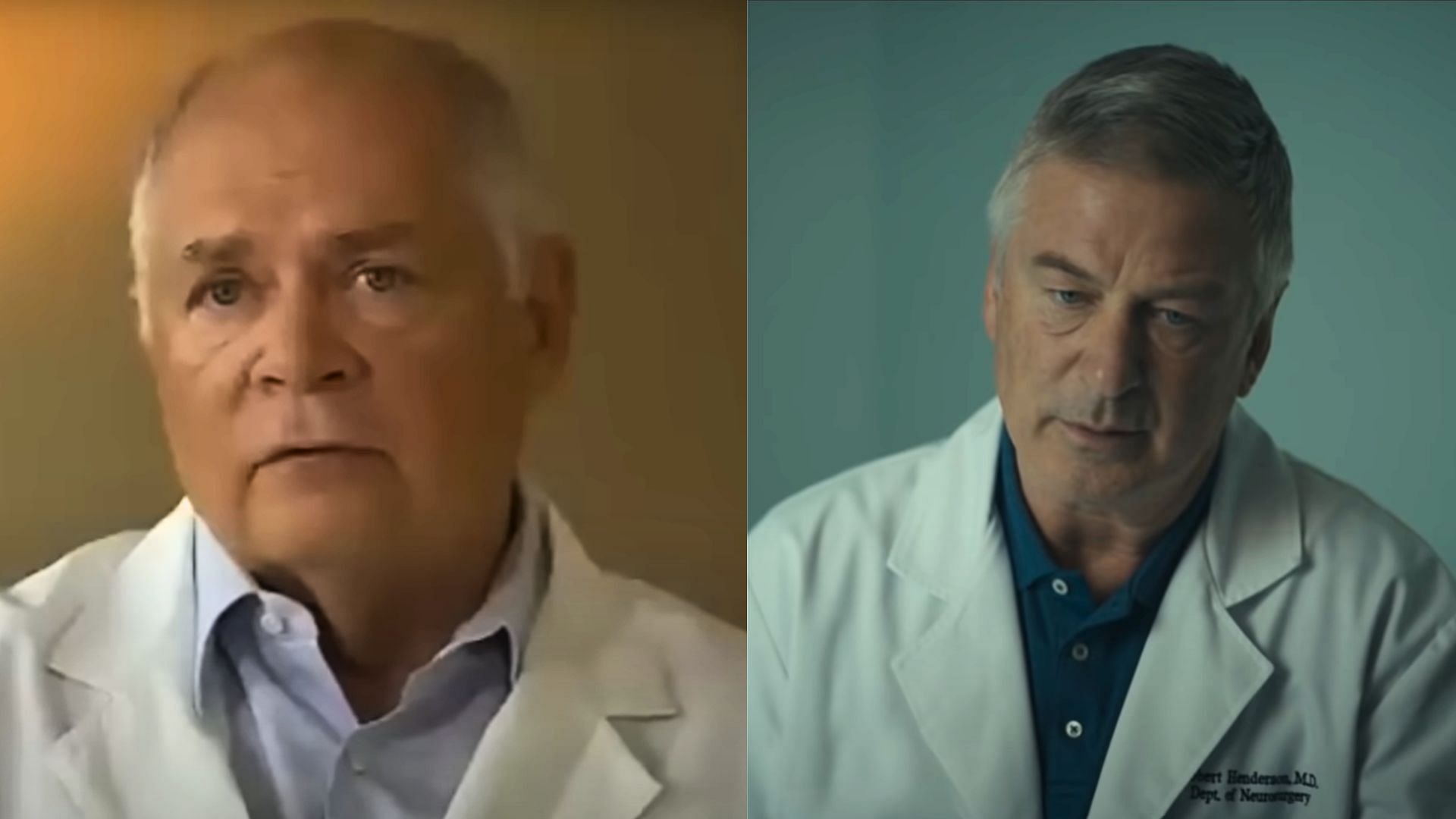 Alec Baldwin plays Dr Henderson in the show Dr Death (Image via Peacock and YouTube@Truly Criminal)