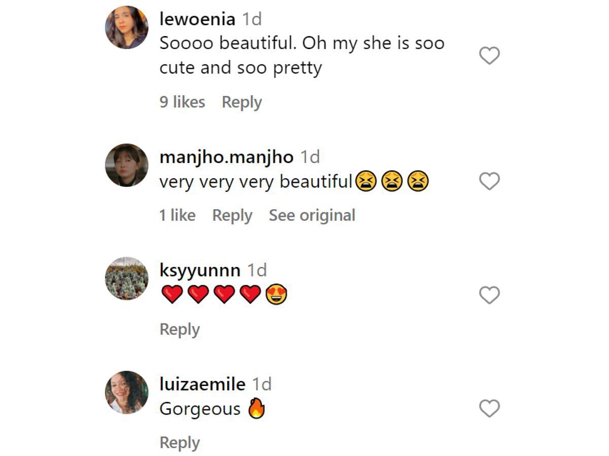 Fan comments (Image via @harpersbazaarkorea/Instagram)