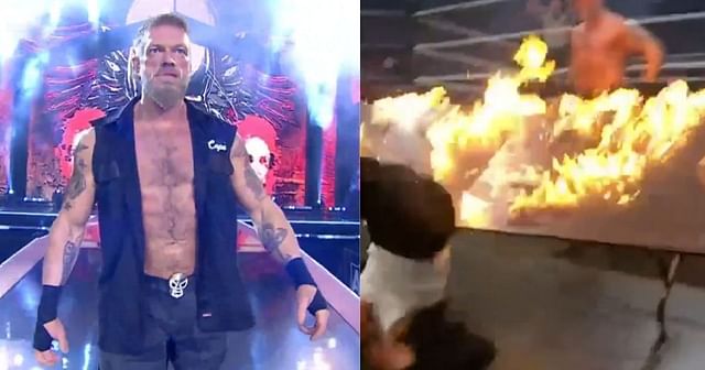 Watch] Adam Copeland (fka Edge) botches flaming table spot while giving  Powerbomb to son of late ex-WWE star