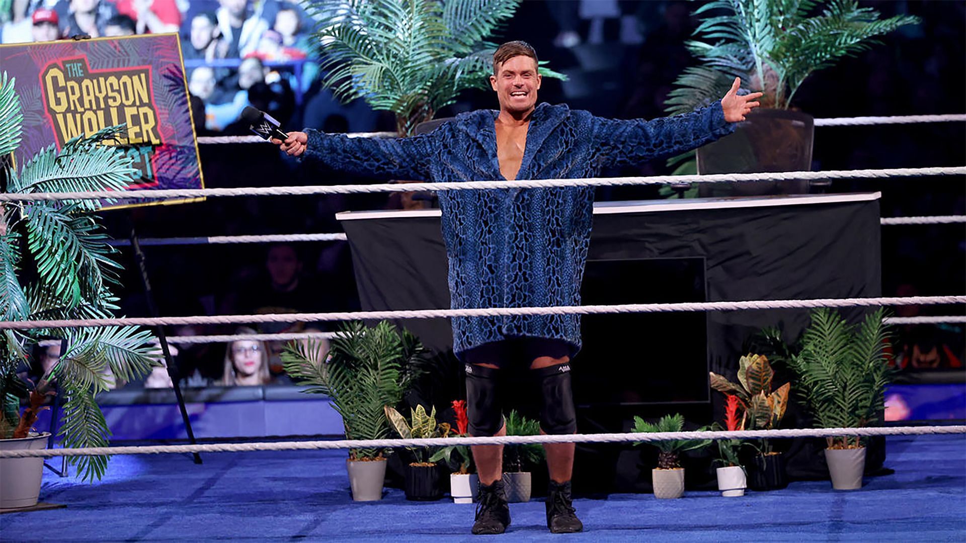 Grayson Waller hosts his segment on WWE SmackDown