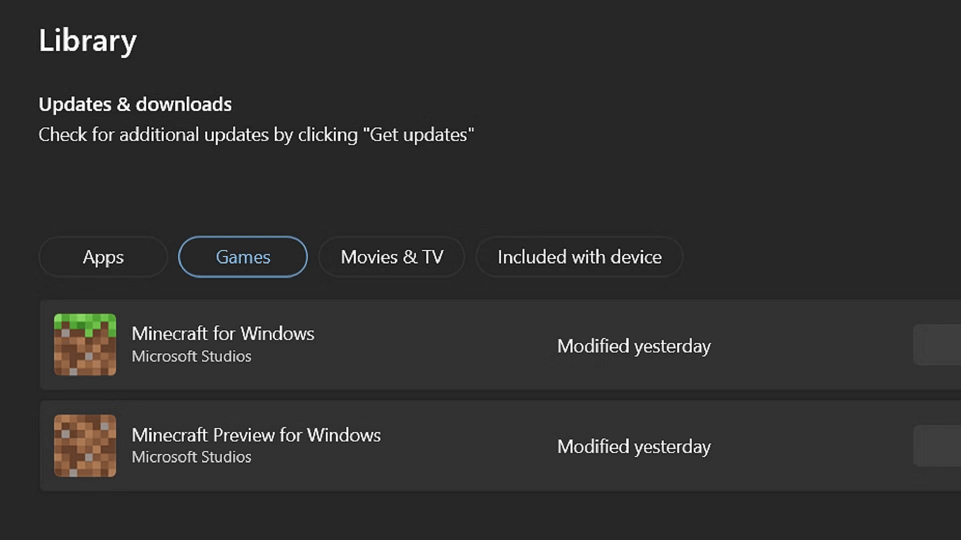 The Microsoft Store will ensure players stay updated on Minecraft&#039;s Windows Edition (Image via Microsoft)