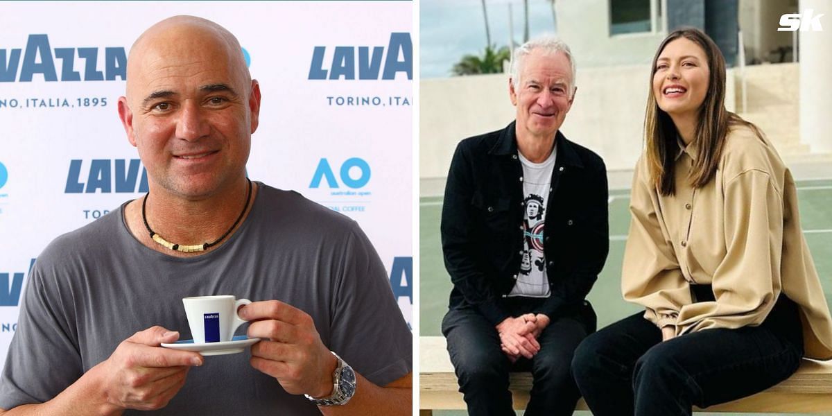 Andre Agassi, John McEnroe and Maria Sharapova