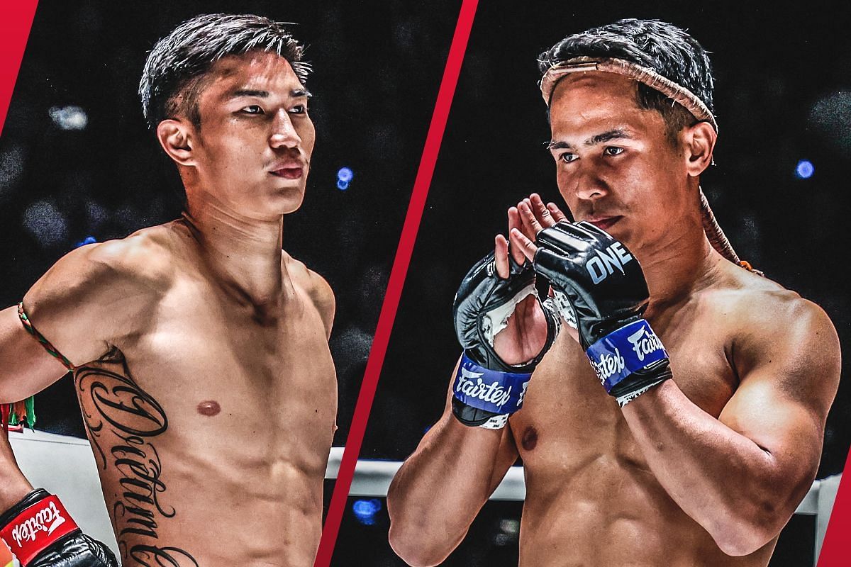 ONE featherweight Muay Thai world champion Tawanchai (L) wants to vie for the kickboxing belt after successfully defending his world title against Superbon last week. -- Photo by ONE Championship