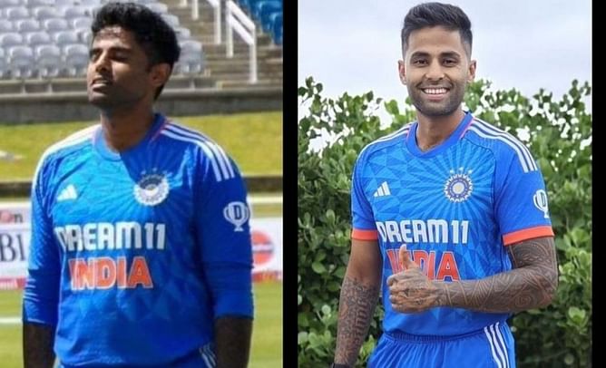 "15.08.23 to 09.12.23"- Suryakumar Yadav shares his before and after transformation pictures