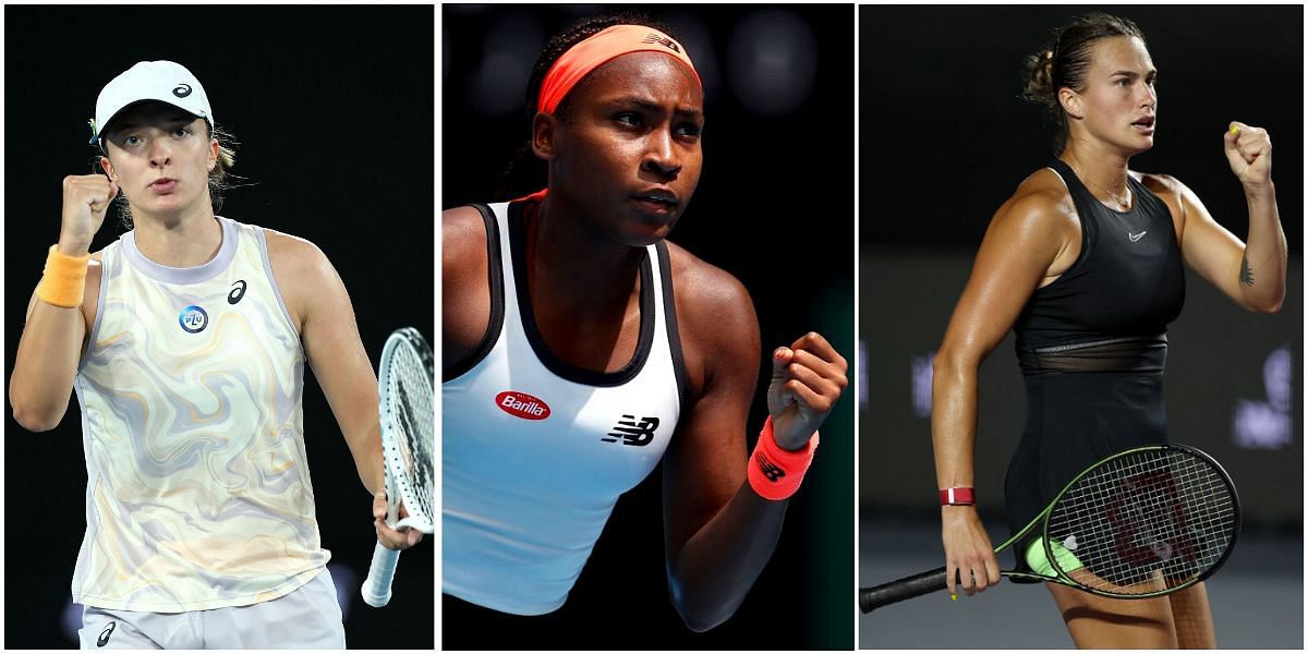 Iga Swiatek, Coco Gauff, and Aryna Sabalenka 