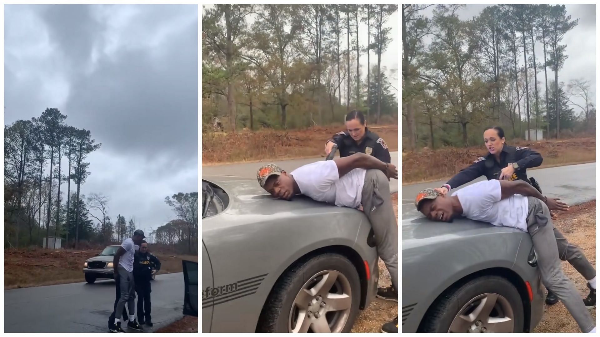 An Alabama co came under fire for tasing a handcuffed man (Image via Facebook/Jalexis Monea Rice)