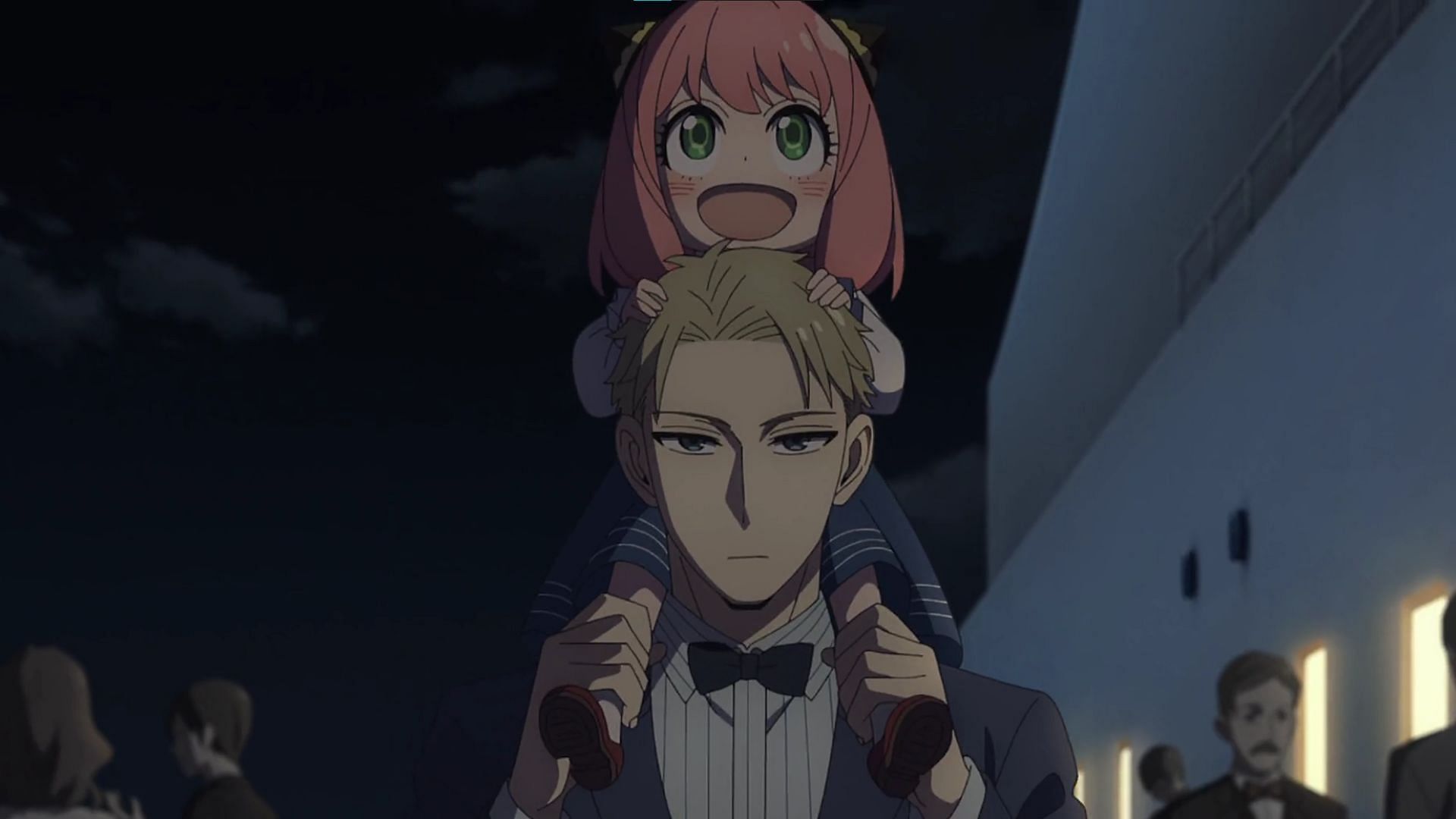 Loid and Anya as shown in the anime (Image via CloverWorks and WIT)