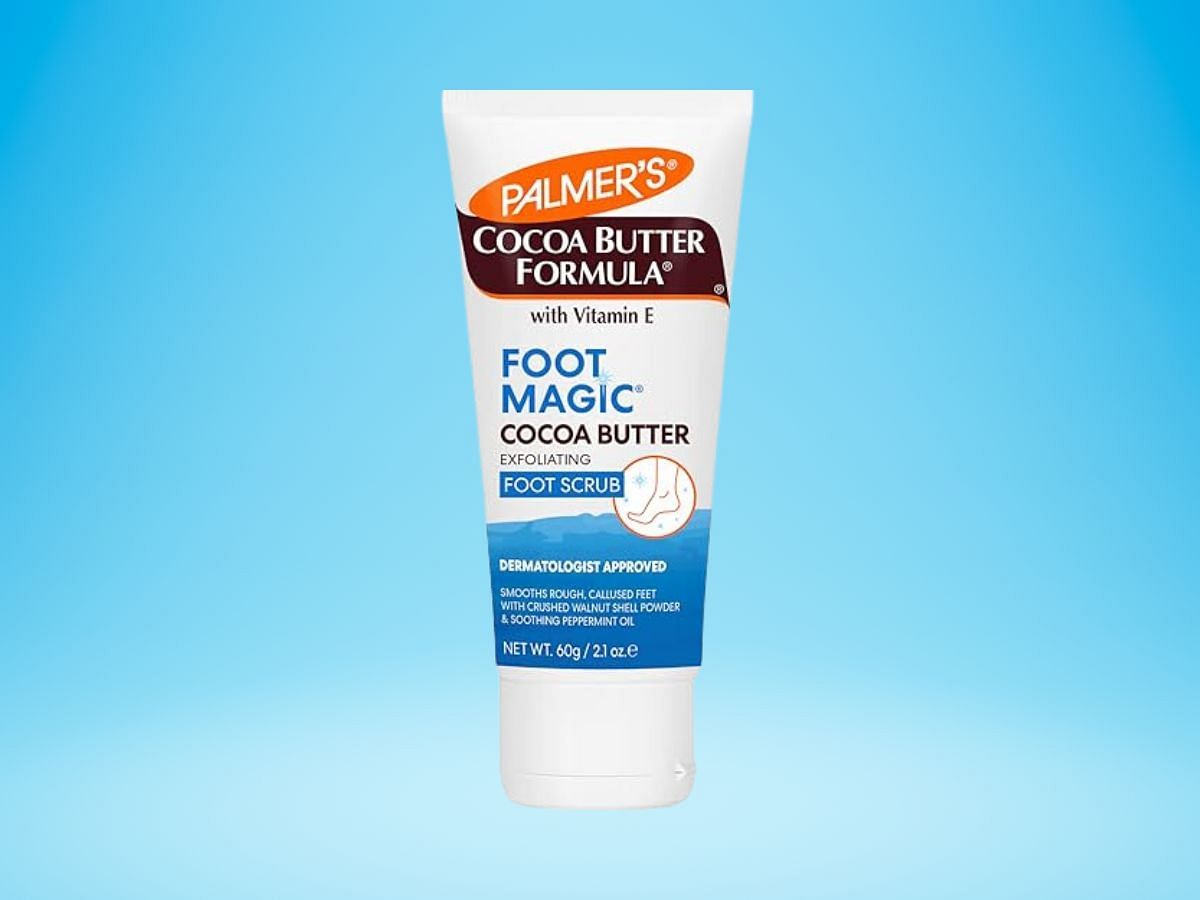 Palmer&#039;s Cocoa Butter Formula Foot Magic Exfoliating Scrub (Image via Amazon)