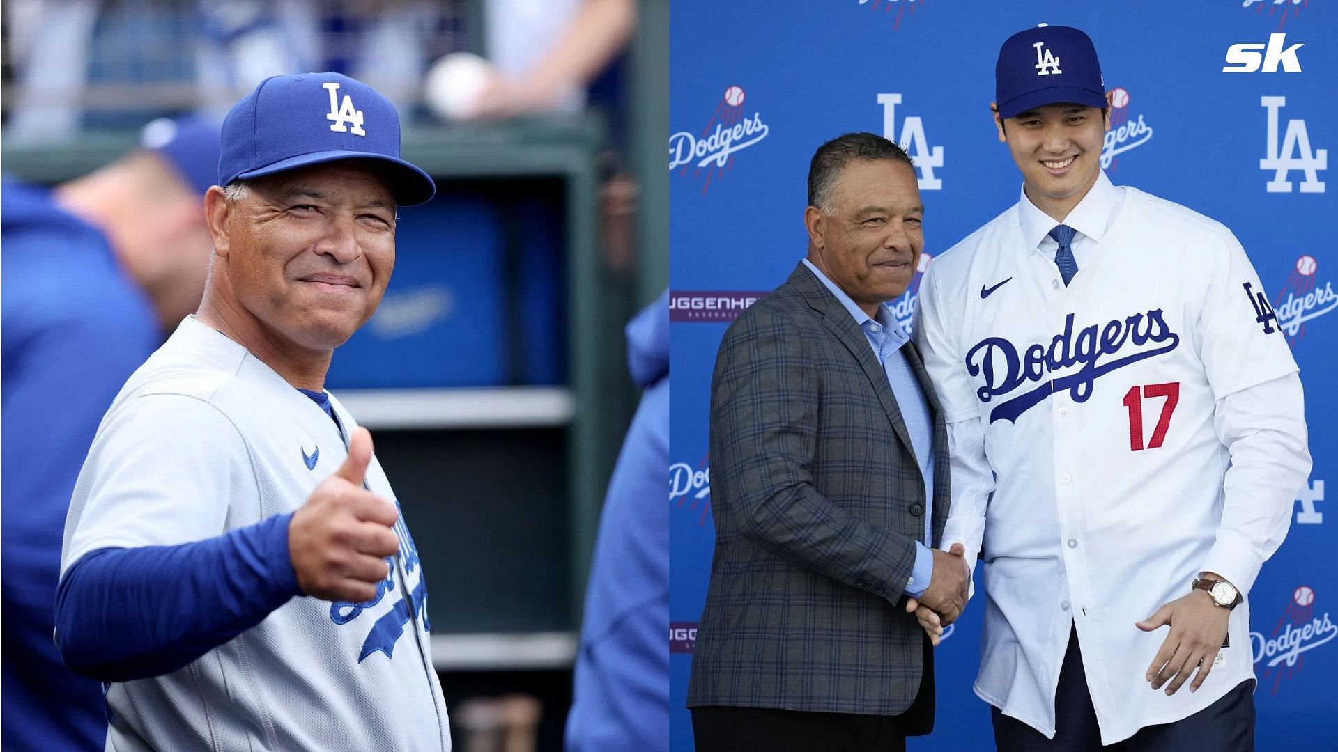 Los Angeles Dodgers Manager Dave Roberts &amp; Shohei Ohtani