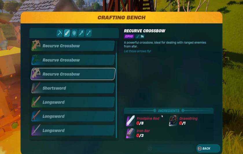 How to craft and upgrade Longsword in LEGO Fortnite: Easy steps explained