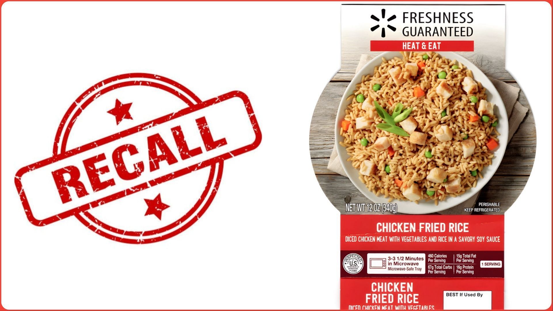 Garland Ventures recalls Chicken Fried Rice products over Listeria contamination (Image via FSIS)