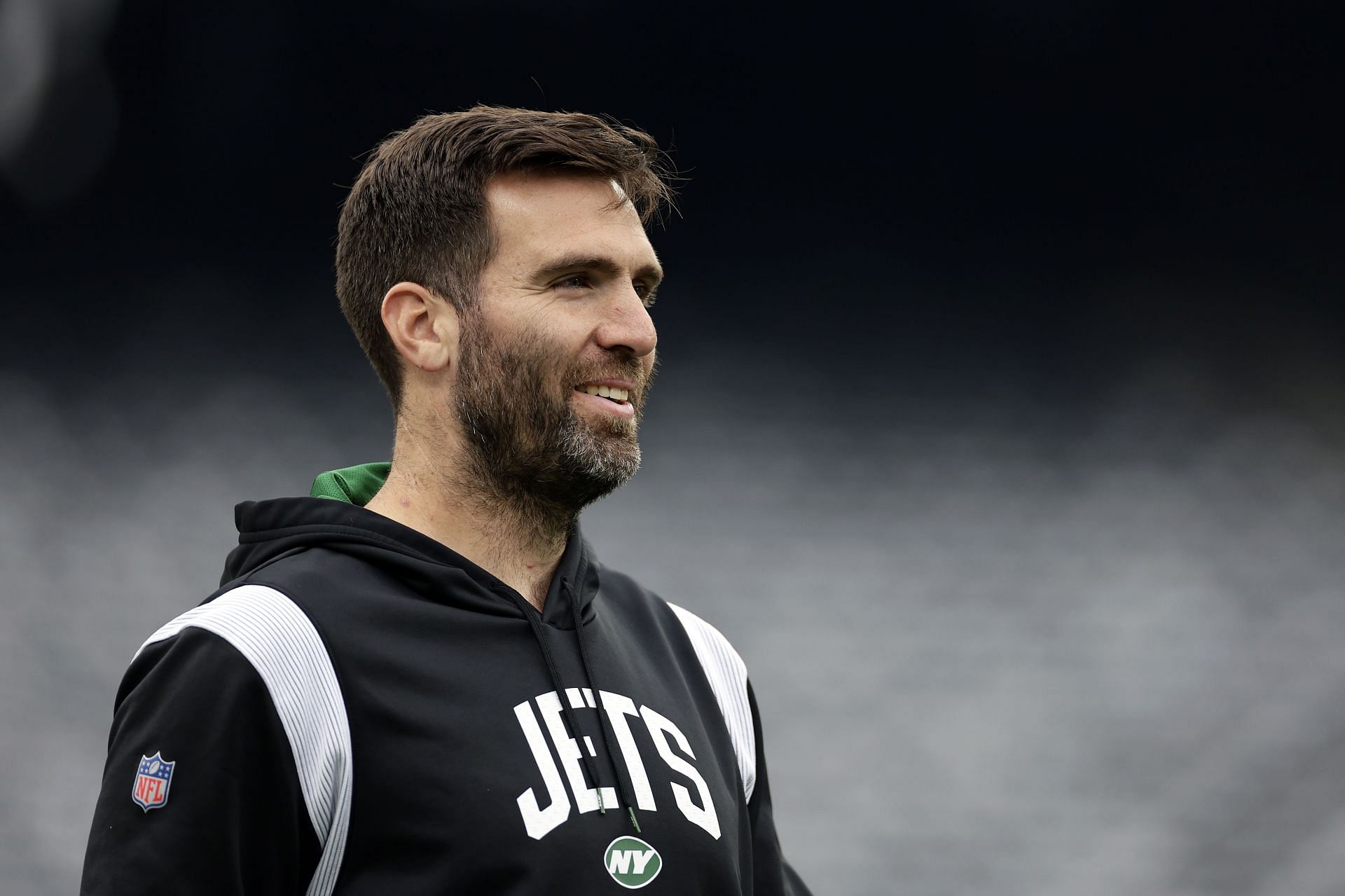 Joe Flacco at with the New York Jets