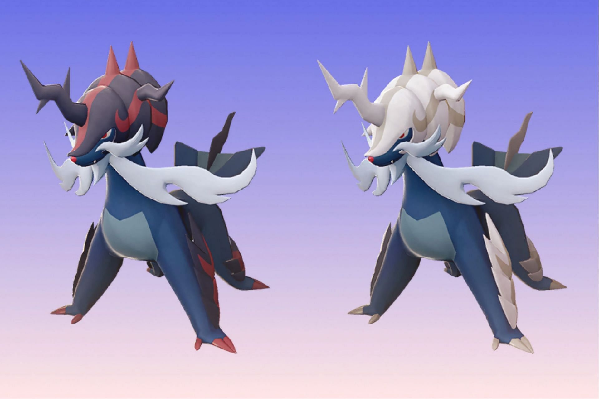 Hisuian Samurott and Shiny Hisuian Samurott (Image via The Pokemon Company)