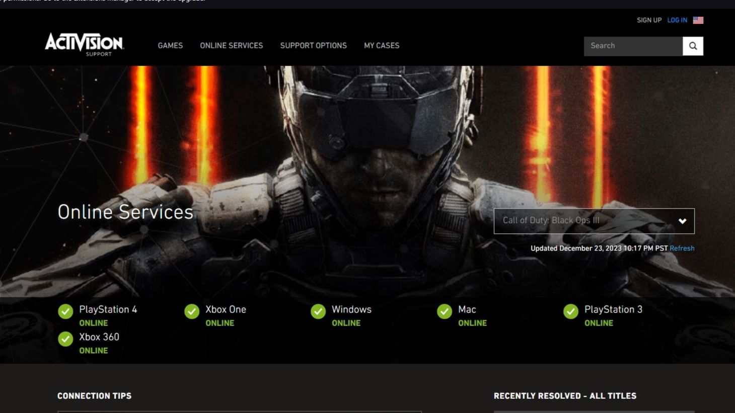 Call of Duty Black Ops 3 server status Can you play right now?